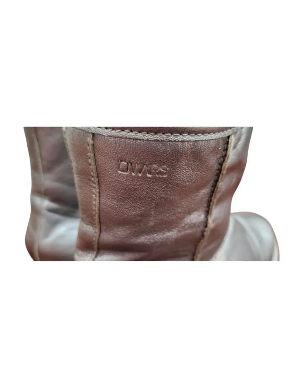 DWRS Metallic Silver Leather Ankle Boots Shearling Lined Platform Lug Sole 10.5